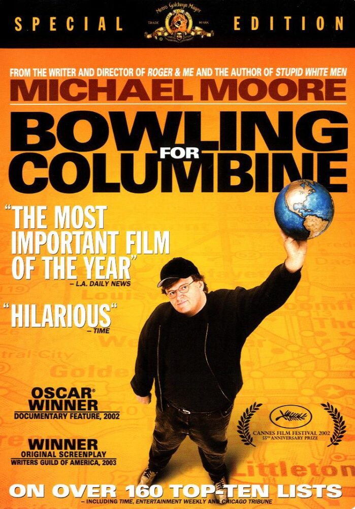bowling for columbine report In the film , bowling for columbine, michael moore discusses america's gun laws and talks about tragedies such as the columbine high school shooting. bowling for columbine report In the film , bowling for columbine, michael moore discusses america's gun laws and talks about tragedies such as the columbine high school shooting.