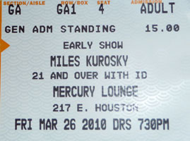 miles kurosky ticket